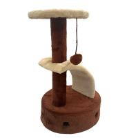 Árboles de Actividad para Gatos COTTECOTA Poste Interactivo Moderno en Marrón y Beige con Bola de Juego 35x31x50.5cm - details 5