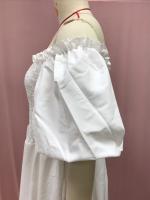 2025 nuevo vestido de hadas de color largo con hombros descubiertos y flores rotas para mujer primavera/verano - details 23