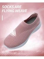 Zapatos para caminar para mujer, zapatillas de calcetín a la moda, mocasines cómodos y transpirables, zapatos informales antideslizantes - details 6