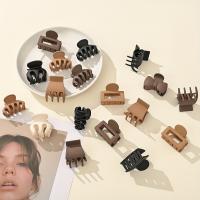 3 uds pinza para el pelo mate estilo Simple pinzas en forma de garra de tiburón pinza para el pelo de Color sólido pinzas para el cabello elegantes para mujer - details 2