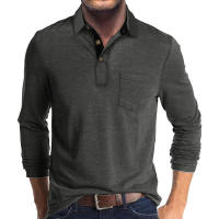 Camiseta Polo Básica de Manga Larga con Solapa para Hombre - details 62