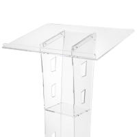 Soporte de podio acrílico con LED transparente, 110 cm, iglesia, atril, gran bandeja de lectura, aula, podio claro, púlpito cristiano - details 2