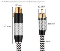 Cable Hifi RCA a XLR Cable RCA estéreo chapado en plata OCC de alta calidad Cable de Audio Hi-Fi Premium de alto rendimiento RCA a XLR - details 10