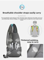 Bolso de hombro deportivo informal para hombre y mujer, bolsa de pecho multifuncional impermeable, correa ajustable, riñonera cruzada duradera - details 7