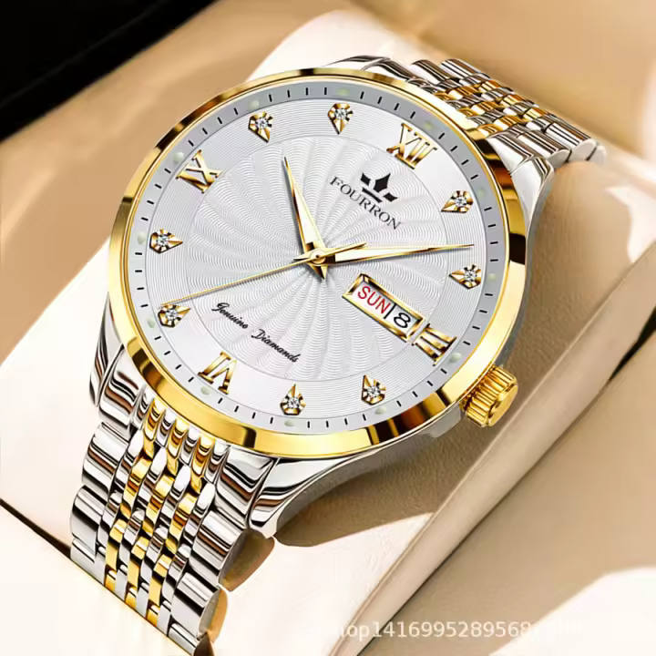 Reloj de cuarzo luminoso impermeable simple de Moda para hombres de negocios - 1