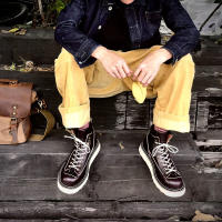 Zapatos de cuero vacuno puro de alta gama, estilo casual de herramientas, zapatos de tablero de caña alta - details 2