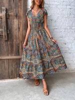 Vestido largo de estilo bohemio, ropa de mujer, vestido con vuelo grande transfronterizo - details 1