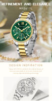 Reloj de Lujo para Mujer – Brillo Nocturno, Calendario, Brazalete de Acero Inoxidable, Elegante Reloj de Pulsera - details 0