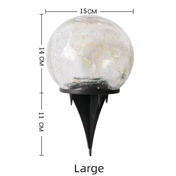 Lámparas Solar para Jardín RXUNS Bolas de Vidrio Rotrotadas Impermeables LED Blanco Cálido para Decoración al Aire Libre Jardín Patio Césped Estilo Tradicional Iluminación de Cuerda con Sensor de Luz - 1