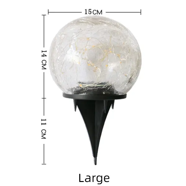 Lámparas Solar para Jardín RXUNS Bolas de Vidrio Rotrotadas Impermeables LED Blanco Cálido para Decoración al Aire Libre Jardín Patio Césped Estilo Tradicional Iluminación de Cuerda con Sensor de Luz - 1