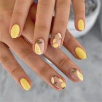 24pcs Uñas Postizas Ovales Coloridas Acrílicas Européicas Y Americanas Desmontables Arte De Uñas Presionadas a Prueba De Agua Para Fiestas - details 5