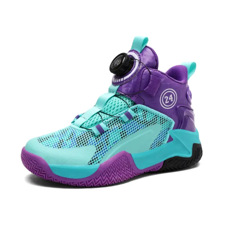 Zapatillas de baloncesto para niños, zapatos deportivos antideslizantes de suela gruesa, novedad de 2024 - 1