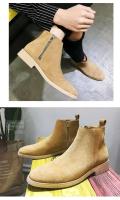 Zapatos nuevos Rome 2025 con mayor altura de corte, diseño moderno, botines Chelsea para hombre, piel de ante - details 8