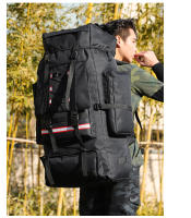 Bolsas de Trekking de 130L para hombre, mochila de escalada con cordón de rayas reflectantes para acampar al aire libre, senderismo, bolso de viaje, mochilas de equipaje - details 16