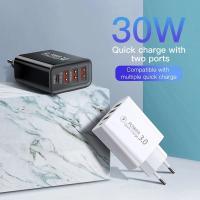 Cargador de teléfono móvil con 4 puertos USB, adaptador de carga rápida para teléfono móvil - details 0