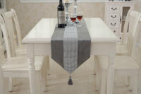 Corredor de Mesa de Terciopelo Plateado Moderno ANUMEI Cubierta de Mesa Gris Negro Decorativo Material Poliéster Hecho en China - details 31