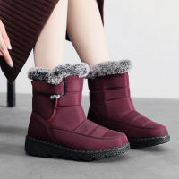Botas impermeables de nieve de algodón de tubo nuevo High 2025 para mujer, zapatos casuales - details 13