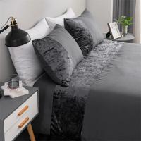 Juego de Ropa de Cama de Veludo Splicing Super King Cubierta de Edredón 220x240 Color Sólido Conjunto de Cama de Muñeca Cómodo y Duradero Doble Edredón Cubierta 260x240 - details 9