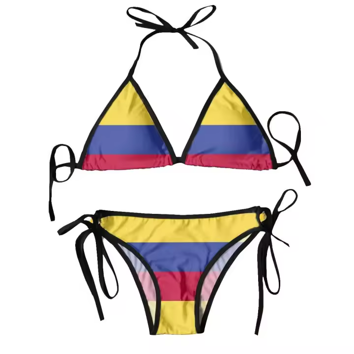 Bikini Femme 2024 e Colombia Flag Conjunto de dos piezas para mujer - 1