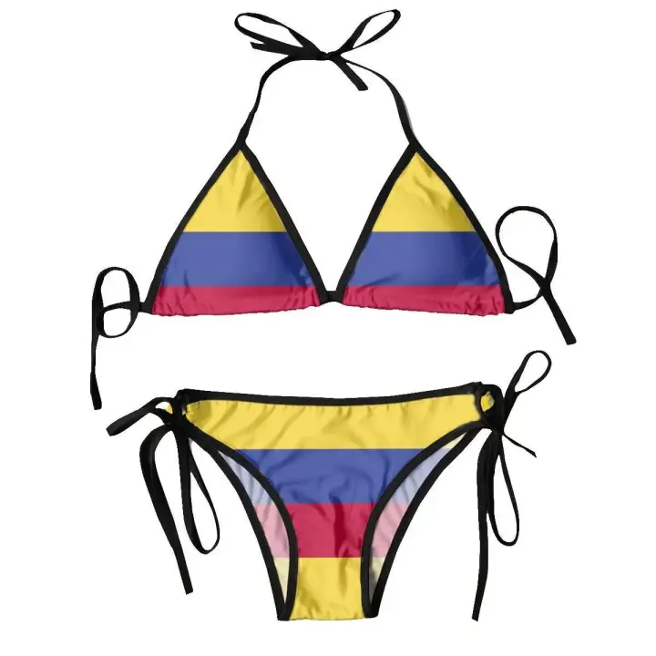 Bikini Femme 2024 e Colombia Flag Conjunto de dos piezas para mujer - 1