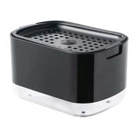 Dispensador de platos 2 en 1, contenedor ABS+PC bomba de líquido, dispensador de jabón transparente de 300ml con soporte para esponja - details 7