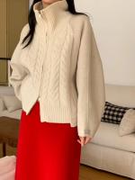Suéter De Mujer, suéteres De invierno para Mujer, cárdigan Traf, tejido grande para Mujer, Ropa De abrigo De punto holgada De manga larga, Ropa De Mujer - details 14