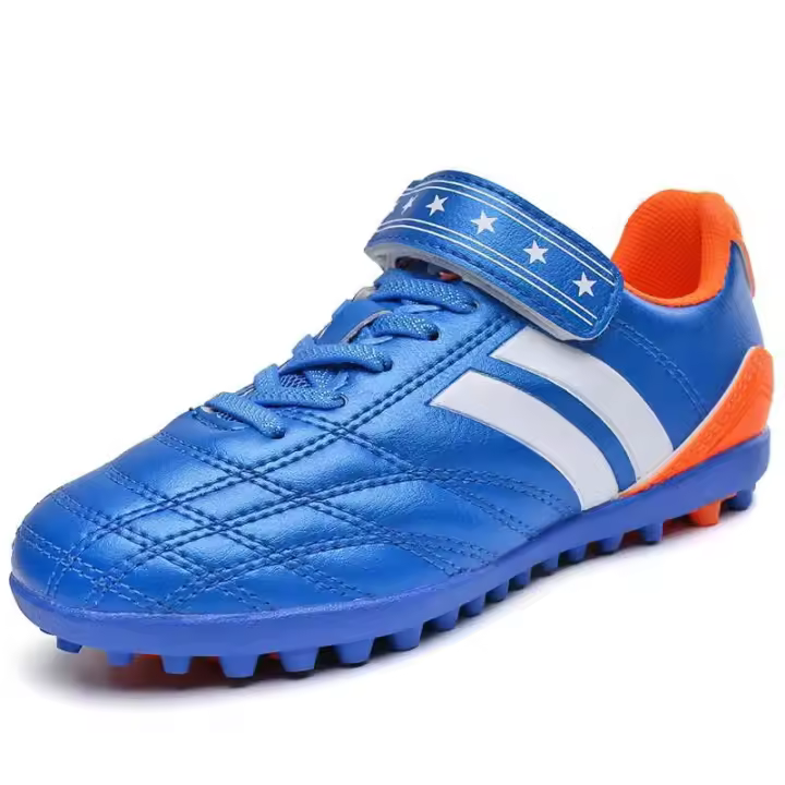 Fútbol de pelo de generación directa de fábrica para niños, niños y niñas, zapatillas antideslizantes, cierre de gancho, zapatos de fútbol con cordones gratis - 1