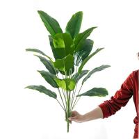 Árbol Trcal grande Artificial, plantas de plátano, hojas de Monstera de plástico de tacto Real para fiesta en el jardín del hogar r - details 4