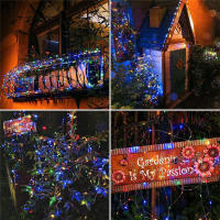 Guirnalda de luces LED Solar para exteriores, lámpara de alambre de cobre impermeable para jardín, patio, árbol, fiesta de Navidad, 8 modos, 300/200 - details 1