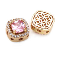 Cuentas de Espacio de Cubo de Bronce Dorado 18K Accesorios de Joyería DIY de Alta Calidad - details 28