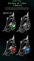 Auriculares con cable y luz LED para juegos, audífonos deportivos con micrófono, HIFI, graves pesados, USB/3,5 MM, para transmisión en vivo, PC, teléfono, PS5, PS4 - details 13