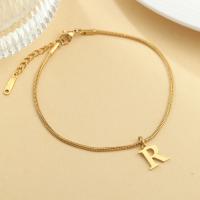 Cadena de serpiente de acero inoxidable para mujer, colgante original de letras doradas, tobillera femenina - details 3