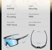 KAPVOE Gafas de Ciclismo Deportivas Gafas de Sol para Ciclismo de Montaña y Carretera para Hombres y Mujeres Equipo de Ciclismo al Aire Libre - details 11