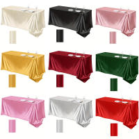 Mantel de Satén Rectangular Gris Ideal para Bodas, Navidad, Fiesta de Cumpleaños, Banquete - details 1