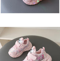 Zapatos de niñas primavera y otoño nuevas luces zapatos deportivos de 1-3 años de edad 2 zapatos de bebé zapatos de viaje de cuero transpirable suela suave - details 7