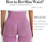 Mallas deportivas para glúteos color melocotón para mujer, pantalones cortos deportivos ajustados para correr, pantalones de tres puntos a la cadera, pantalones cortos de Yoga sin costuras de cintura alta - details 3