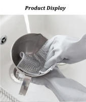 Paño de limpieza de alambre de acero de doble capa, para lavar platos sartén antiadherente, trapos para ollas, estufa de Gas para microondas, paños para fregar platos - details 5