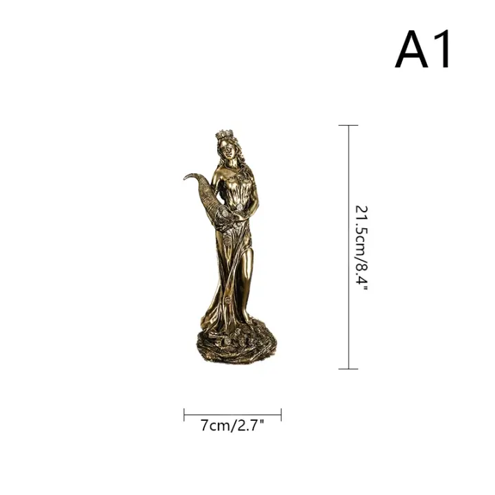 Estatua de la diosa griega de la riqueza, regalos de empresa, cajero, oficina, decoración de la suerte, adorno de la fortuna - 1
