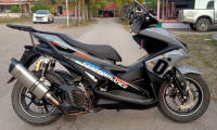 Tubo de escape akrapovic modificado para motocicleta de 51mm con silenciador, triángulo oblicuo de fibra de carbono de imitación CB500X Kaiyue 321 - details 5
