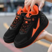 Nuevos patines luminosos de doble uso de 2 ruedas para niños y niñas estudiantes, zapatos deportivos con ruedas para exteriores. - details 1