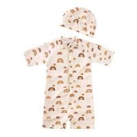 Chic Traje de Baño de Una Pieza Floral sin Espalda para Niñas Bikini de Bebé a Prueba de Sol con Sombrero Perfecto para Vacaciones en la Playa - details 40