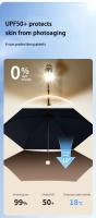 Sombrilla pequeña y práctica de 6 huesos con pegamento negro, paraguas de aleación de aluminio a prueba de viento, índice de protección solar UPF50+ - details 2