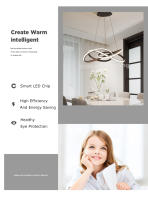 TOMAXIN-lámpara colgante LED para comedor, luz curva de 60CM, Simple, para sala de estar - details 1