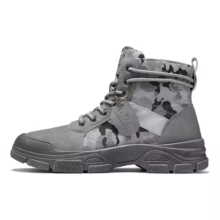 Botas de senderismo para hombre, zapatos planos informales de camuflaje del desierto, transpirables, antideslizantes, todoterreno, otoño - 1