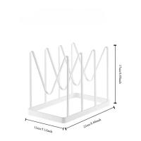 Soporte para tapa de olla con buena carga, cubierta de olla sin perforaciones multicapa, escurridor, soporte para tabla de cortar estable y duradero, encimera - details 0