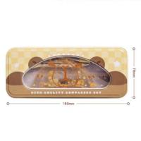 7 unids/caja regla de dibujo de Capybara, regla triangular geométrica de medición, brújula de dibujos animados, papelería para escuela y oficina, regalo de cumpleaños - details 2