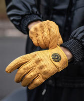 Guantes de moto transpirables de pura piel de oveja - details 2