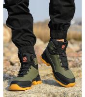 Zapatos de Seguridad para Hombres Impermeables, Altas, Resistentes al Desgaste, Forro de Cuero, Suela de Goma Sintética - details 24