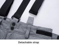 Pantalones de esquí gruesos y cálidos para hombres y mujeres, pantalones de tirantes impermeables a prueba de viento, pantalones de Snowboard para nieve, talla grande, invierno, alta calidad - details 10