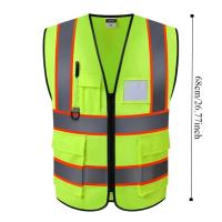 Chaleco de seguridad reflectante de alta visibilidad, chaleco de tráfico transpirable resistente al desgaste, chaqueta segura para ciclismo de moda cómoda - details 0